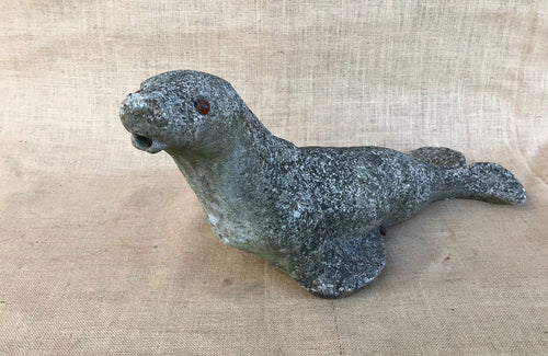 A Vintage Reconstituted Stone Baby Seal Fountain